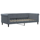 vidaXL sötétszürke bársony kanapéágy 90 x 190 cm
