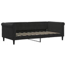 vidaXL fekete bársony kanapéágy 90 x 190 cm