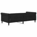 vidaXL fekete bársony kanapéágy 90 x 190 cm