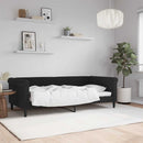 vidaXL fekete bársony kanapéágy 90 x 190 cm