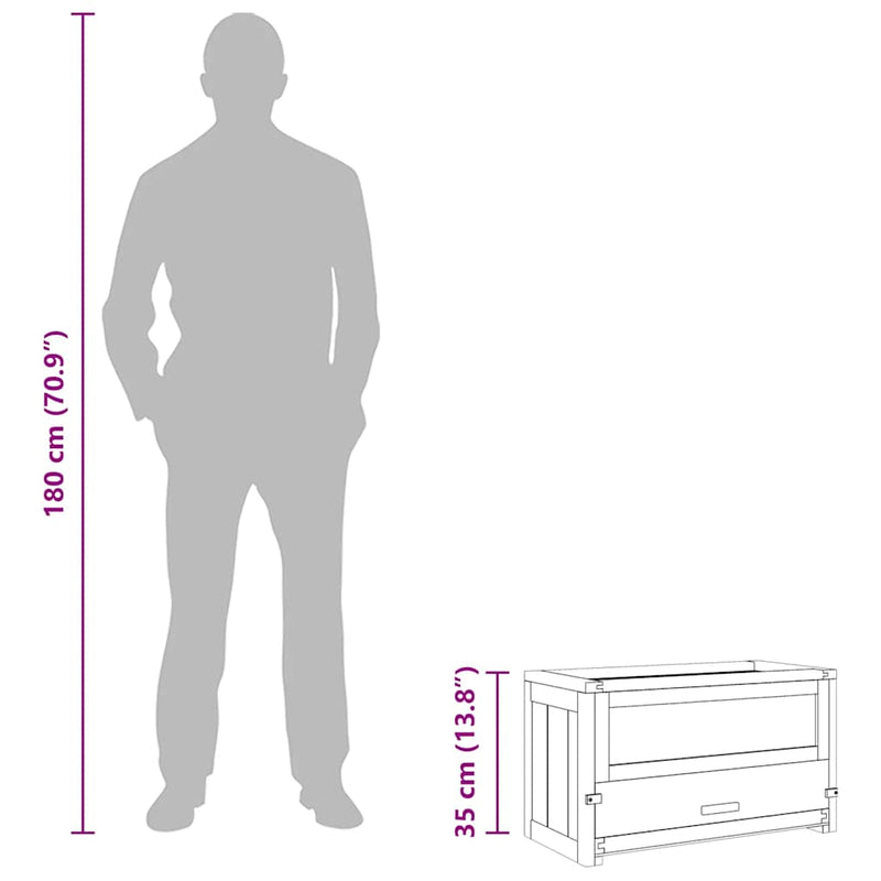 vidaXL tömör fenyőfa hörcsögketrec 60 x 30 x 35 cm