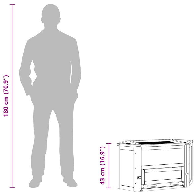 vidaXL tömör fenyőfa hörcsögketrec 80x40x43 cm