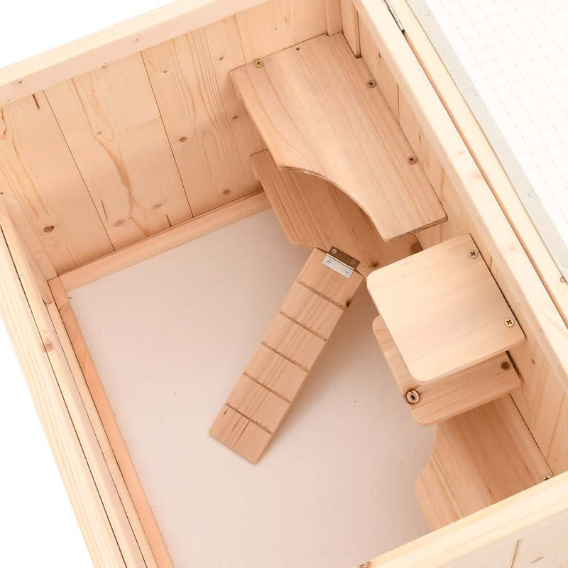 vidaXL tömör fenyőfa hörcsögketrec 55 x 40 x 80 cm