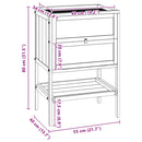 vidaXL tömör fenyőfa hörcsögketrec 55 x 40 x 80 cm
