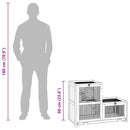 vidaXL tömör fenyőfa hörcsögketrec 81 x 40 x 60 cm