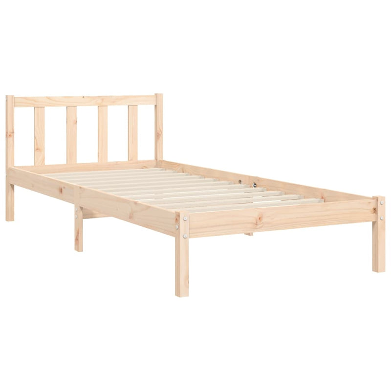 vidaXL tömör fenyőfa ágykeret matrac nélkül 90 x 190 cm