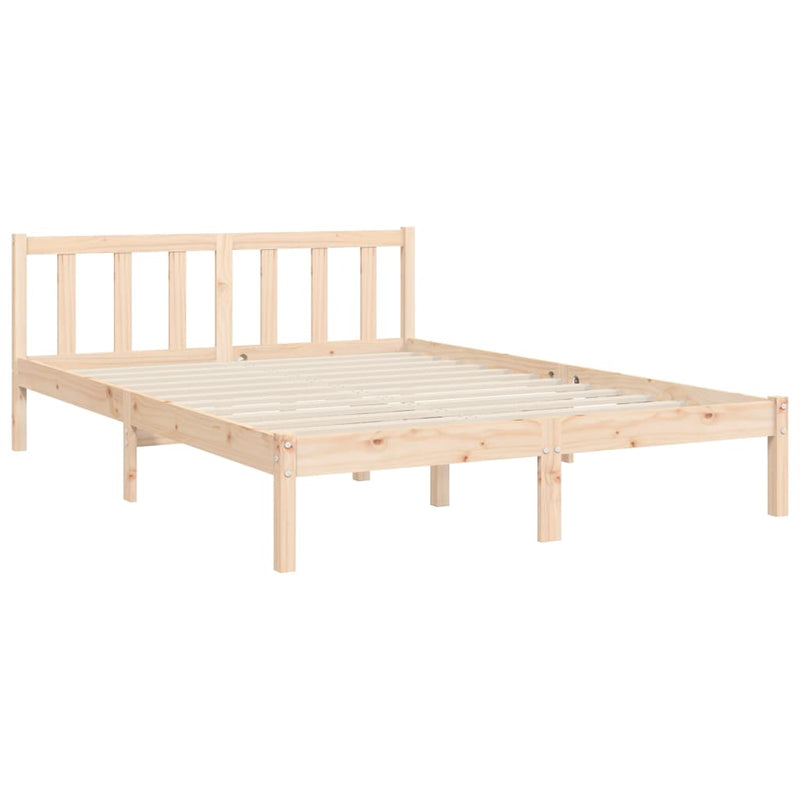 vidaXL tömör fenyőfa ágy matrac nélkül 140 x 200 cm