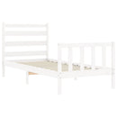 vidaXL fehér tömör fenyőfa ágy matrac nélkül 100 x 200 cm