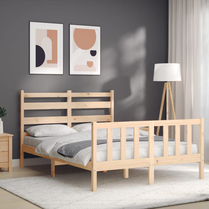 vidaXL tömör fenyőfa ágy matrac nélkül 140 x 200 cm