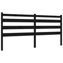 vidaXL fekete tömör fa ágykeret fejtámlával 200 x 200 cm
