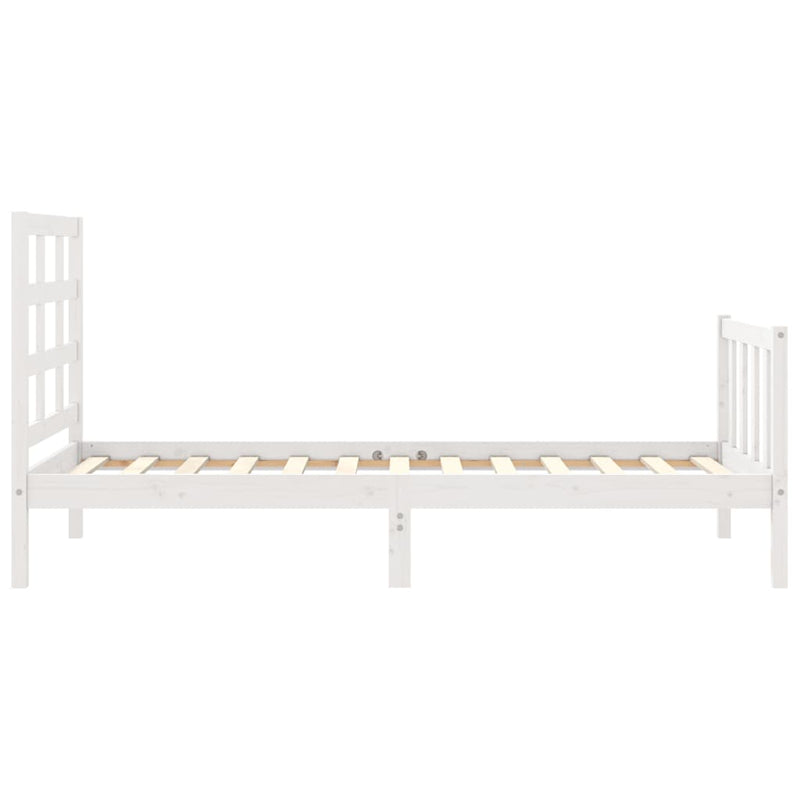 vidaXL fehér tömör fenyőfa ágykeret matrac nélkül 90 x 190 cm