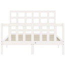 vidaXL fehér tömör fenyőfa ágy matrac nélkül 120 x 200 cm