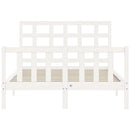 vidaXL fehér tömör fenyőfa ágy matrac nélkül 140 x 200 cm