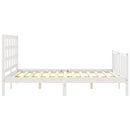 vidaXL fehér tömör fenyőfa ágy matrac nélkül 160 x 200 cm