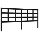 vidaXL fekete tömör fa ágykeret fejtámlával 200 x 200 cm