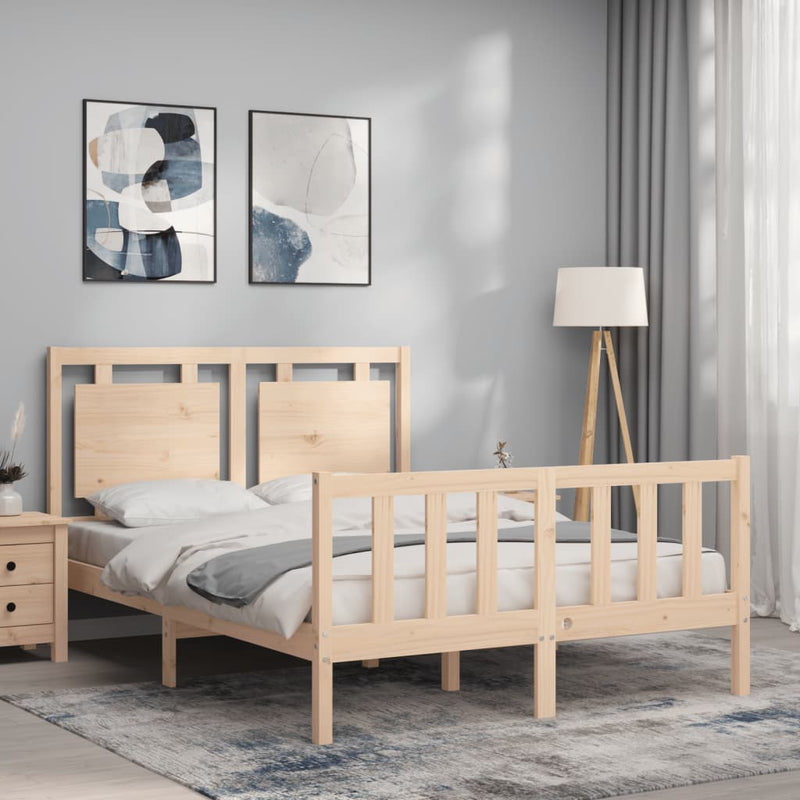 vidaXL tömör fenyőfa ágy matrac nélkül 140 x 200 cm