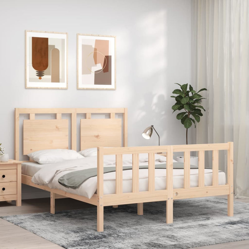 vidaXL tömör fenyőfa ágy matrac nélkül 140 x 200 cm