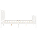 vidaXL fehér tömör fenyőfa ágy matrac nélkül 160 x 200 cm