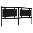 vidaXL fekete tömör fa ágykeret fejtámlával 200 x 200 cm