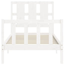 vidaXL fehér tömör fenyőfa ágykeret matrac nélkül 90 x 190 cm