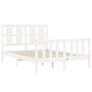 vidaXL fehér tömör fenyőfa ágy matrac nélkül 120 x 200 cm