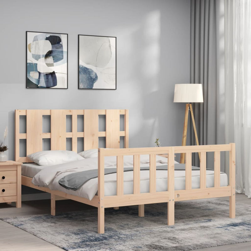vidaXL tömör fenyőfa ágy matrac nélkül 140 x 200 cm