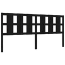 vidaXL fekete tömör fa ágykeret fejtámlával 200 x 200 cm