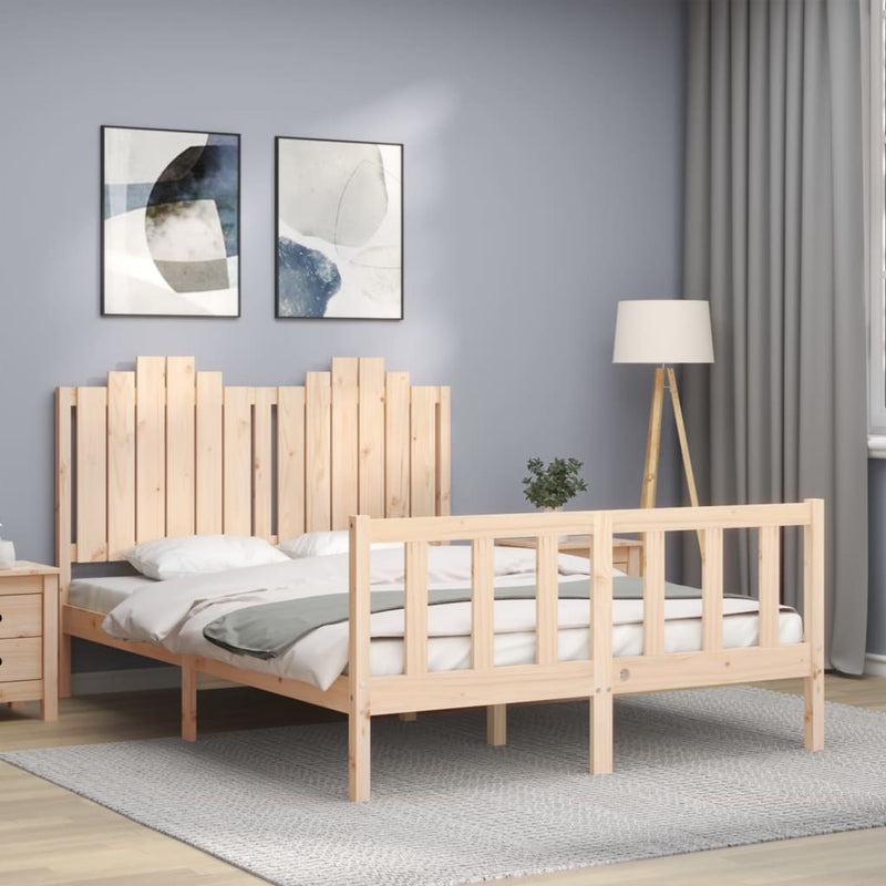 vidaXL tömör fenyőfa ágy matrac nélkül 140 x 200 cm