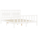 vidaXL fehér tömör fenyőfa ágy matrac nélkül 160 x 200 cm