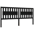 vidaXL fekete tömör fa ágykeret fejtámlával 200 x 200 cm