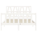 vidaXL fehér tömör fenyőfa ágy matrac nélkül 120 x 200 cm