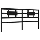 vidaXL fekete tömör fa ágykeret fejtámlával 200 x 200 cm