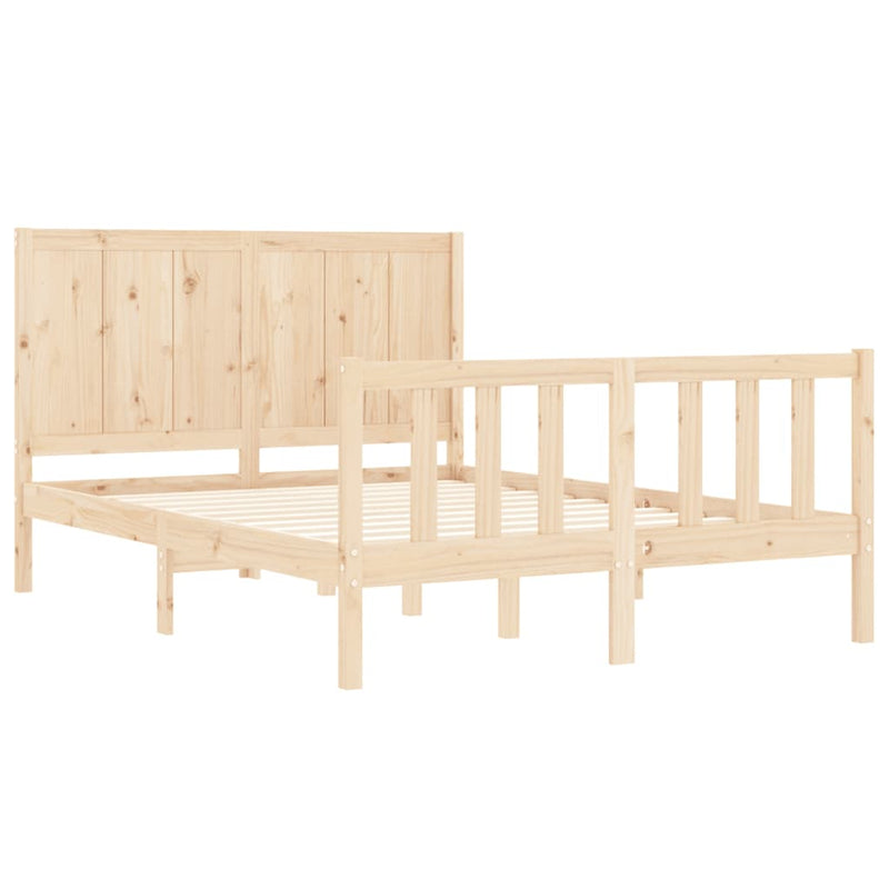 vidaXL tömör fenyőfa ágy matrac nélkül 140 x 200 cm