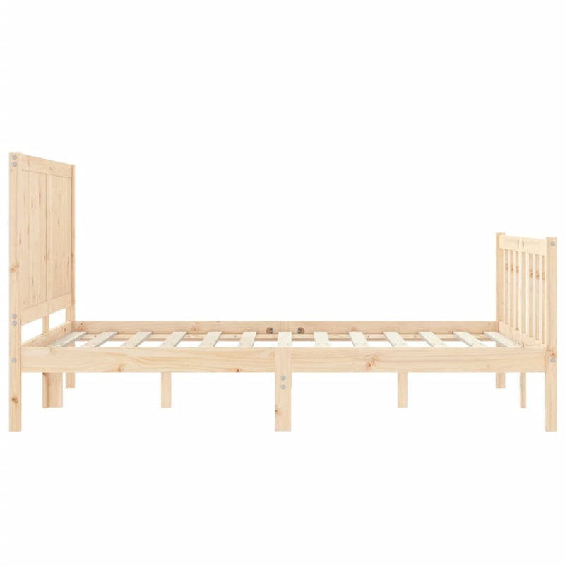 vidaXL tömör fenyőfa ágy matrac nélkül 140 x 200 cm