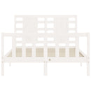 vidaXL fehér tömör fenyőfa ágy matrac nélkül 120 x 200 cm