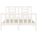 vidaXL fehér tömör fenyőfa ágy matrac nélkül 120 x 200 cm