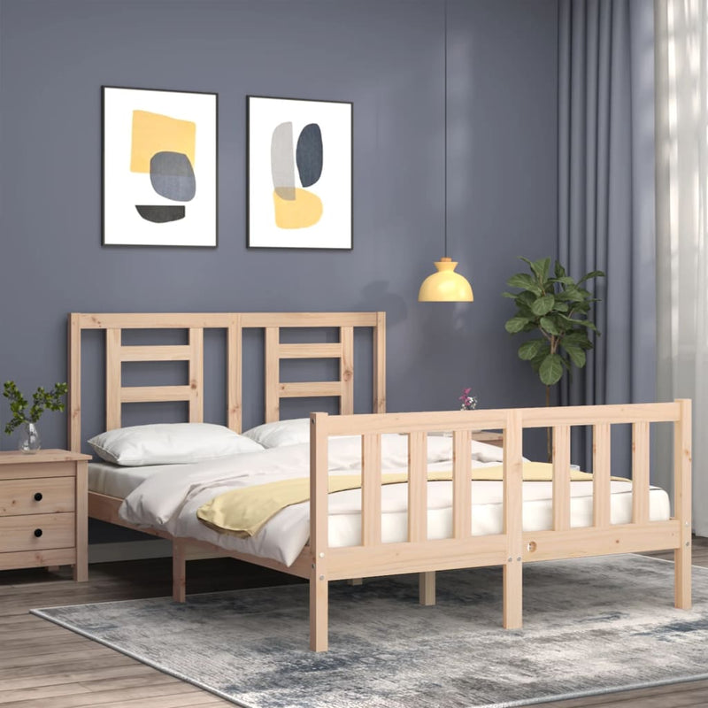 vidaXL tömör fenyőfa ágy matrac nélkül 140 x 200 cm