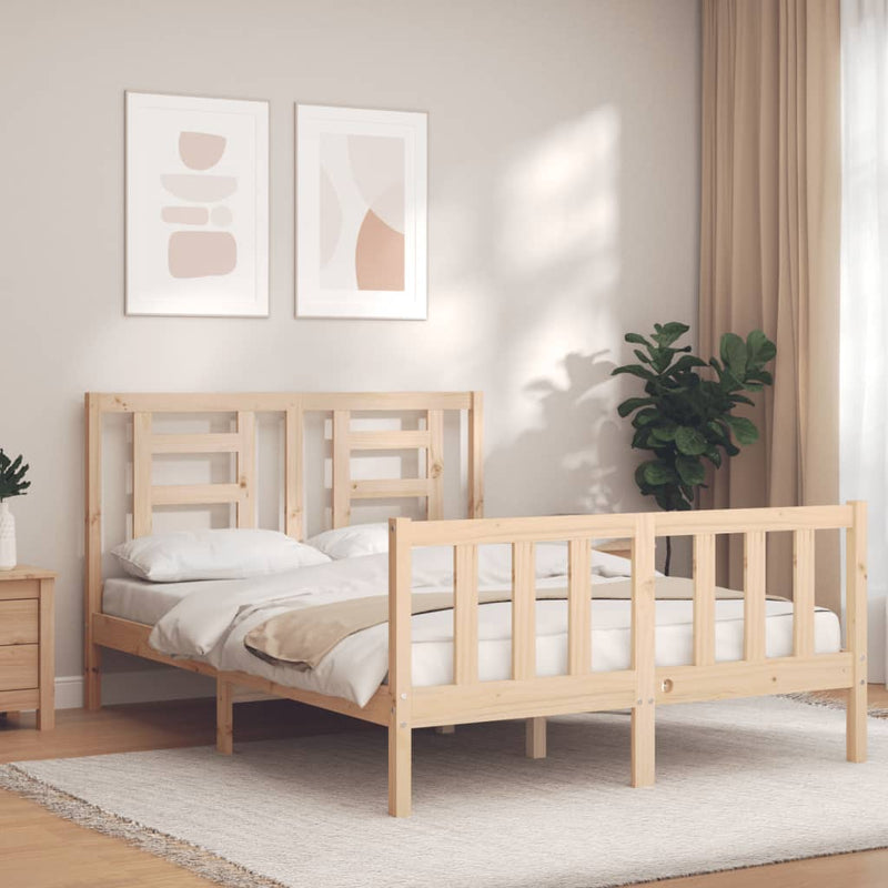 vidaXL tömör fenyőfa ágy matrac nélkül 140 x 200 cm