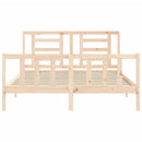 vidaXL tömör fenyőfa ágy matrac nélkül 160 x 200 cm