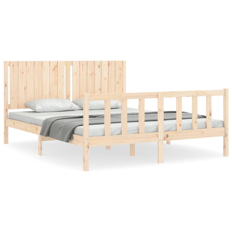vidaXL tömör fenyőfa ágy matrac nélkül 160 x 200 cm