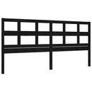 vidaXL fekete tömör fa ágykeret fejtámlával 200 x 200 cm