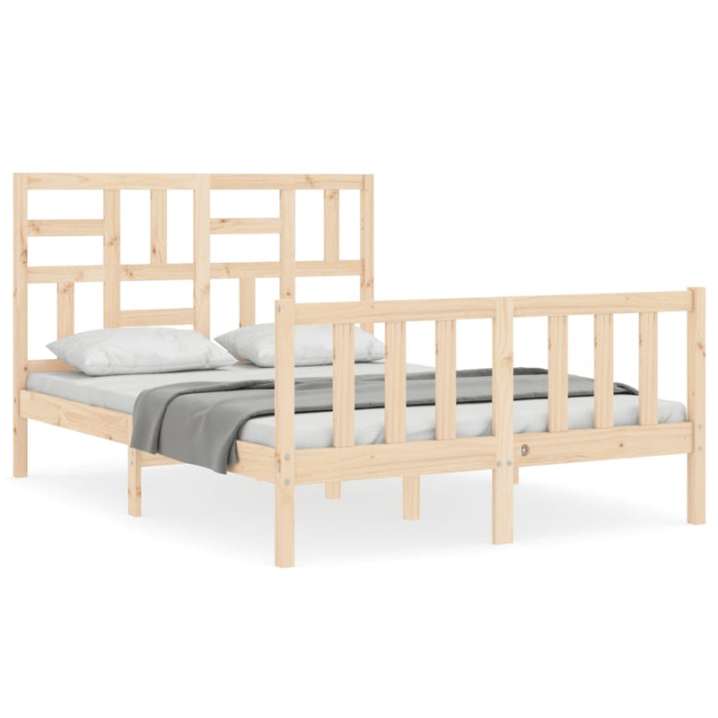 vidaXL tömör fenyőfa ágy matrac nélkül 140 x 190 cm