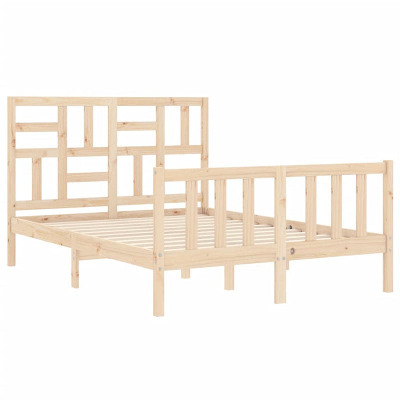 vidaXL tömör fenyőfa ágy matrac nélkül 140 x 190 cm