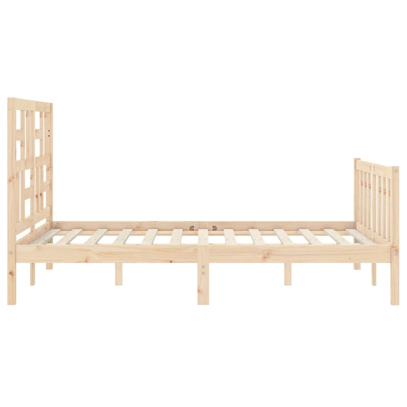 vidaXL tömör fenyőfa ágy matrac nélkül 140 x 190 cm