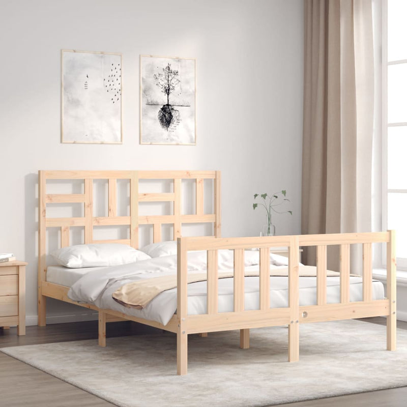 vidaXL tömör fenyőfa ágy matrac nélkül 140 x 200 cm