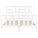 vidaXL fehér tömör fenyőfa ágy matrac nélkül 140 x 200 cm