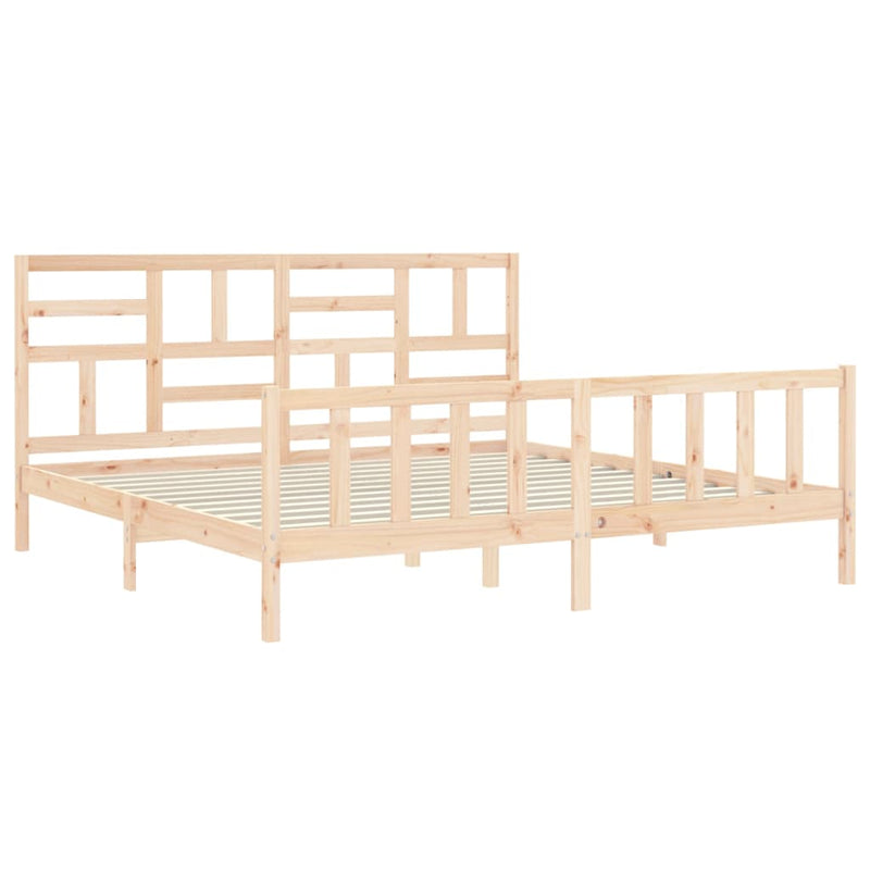 vidaXL tömör fenyőfa ágy matrac nélkül 200 x 200 cm