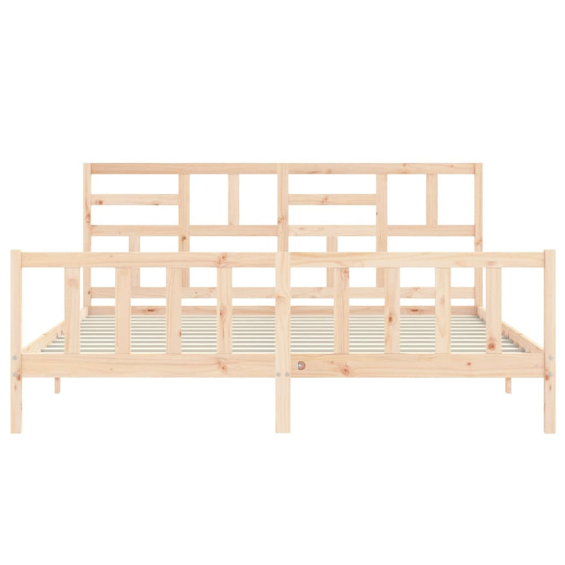 vidaXL tömör fenyőfa ágy matrac nélkül 200 x 200 cm