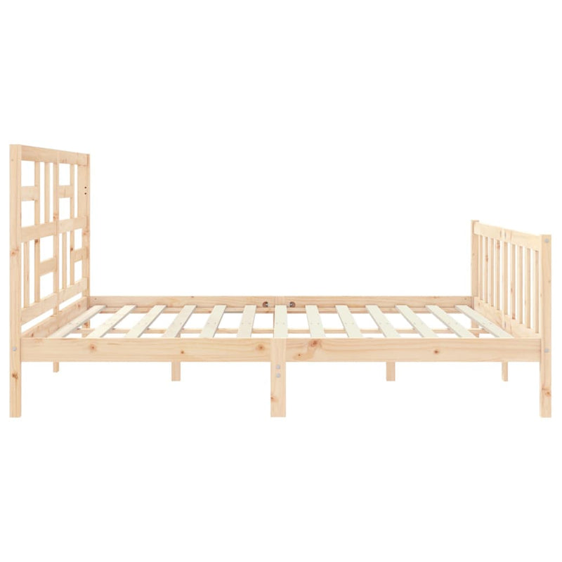 vidaXL tömör fenyőfa ágy matrac nélkül 200 x 200 cm