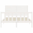 vidaXL fehér tömör fenyőfa ágy matrac nélkül 120 x 200 cm